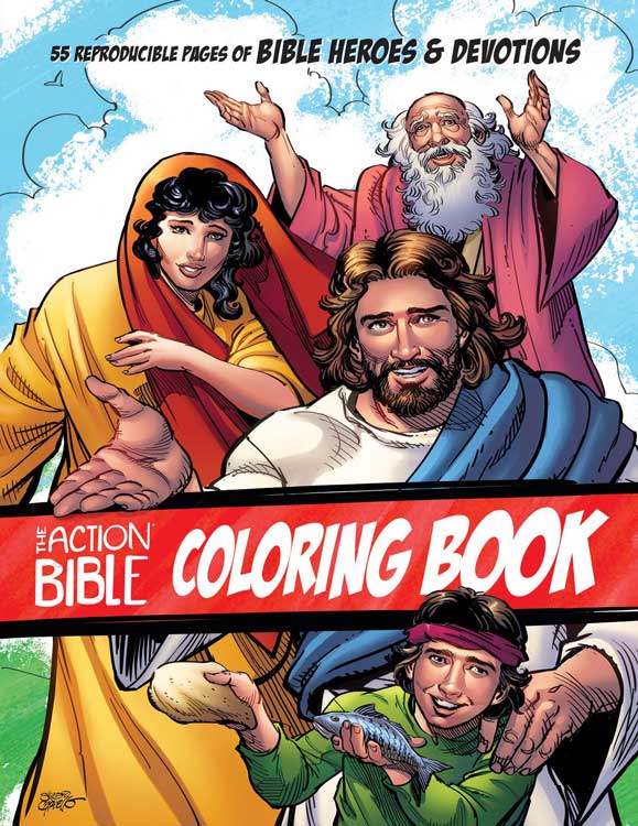 the action bible coloring pages cover