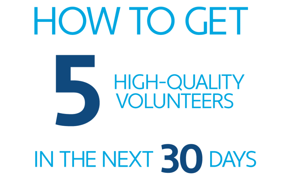 How to get 5 volunteers webinar